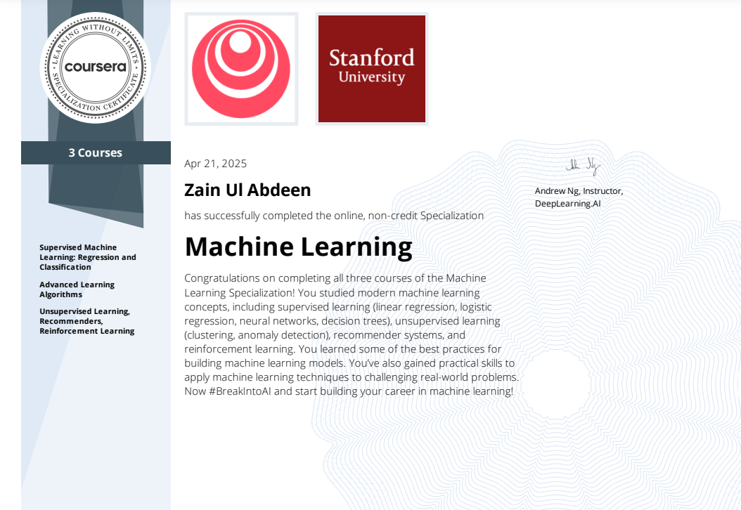 Machine Learning Specialization